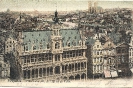 Hotel de Ville, Bruxelles, carte postale historique, 1904