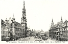 Grand' Place, Bruxelles, vue générale - General view of the Market Place, Brussels, historic postcard