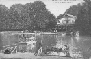 Bois de la Cambre, Bruxelles, Le Lac et le Chalet Robinson, carte postale historique, 1915