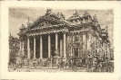 Börse (La Bourse), Bruxelles, historische Postkarte