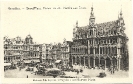 Grand'Place, Bruxelles, Marché aux fleurs et maison du Roi, carte postale historique