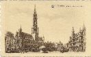 Hôtel de ville et grand' Place,Bruxelles, carte postale historique  