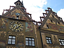 Rathaus, Ulm - Fassade mit astromonische Uhr
