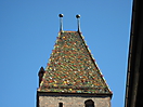 Metzgerturm, Ulm - Dach mit farbigen Ziegeln 