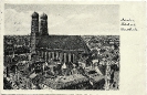 Frauenkirche, München, historische Ansichtskarte 1936