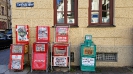 Triftstrasse/Ecke St.Anna-Platz, Zeitungskioske, KZ-Tor in Dachau geklaut ! 