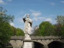 Praterwehrbrücke, Statue des Heiligen Nepumuk, München, 26.04.2008