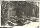 Grabstätten von Ludwig Thoma und Ludwig Ganghofer in Rottach-Egern, historische Fotografie um 1938