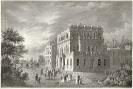 Stände Palais, Kassel, Stahlstich zw. 1840 und 1860