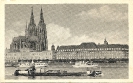 Reichsbahndirektion und Dom, Köln, historische Ansichtskarte 