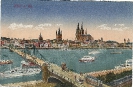 Deutzer Brücke, Köln, historische Ansichtskarte, 1922
