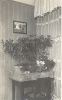 Dekorative Blumenbank, Jugenstiltapete, Inneneinrichtung einer gutbürgerlichen Familie in Deutschland zwischen 1900 und 1910