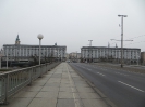 Nibelungenbrücke, Linz an der donau - Blick auf die Brückenkopfgebäude
