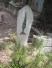 Musulmanisches Grab mit stilisierter Baum, Friedhof in Alanya, 23.06.2010
