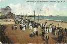 Afternoon on the Boardwalk, Atlantic City, historic Postcard 1910